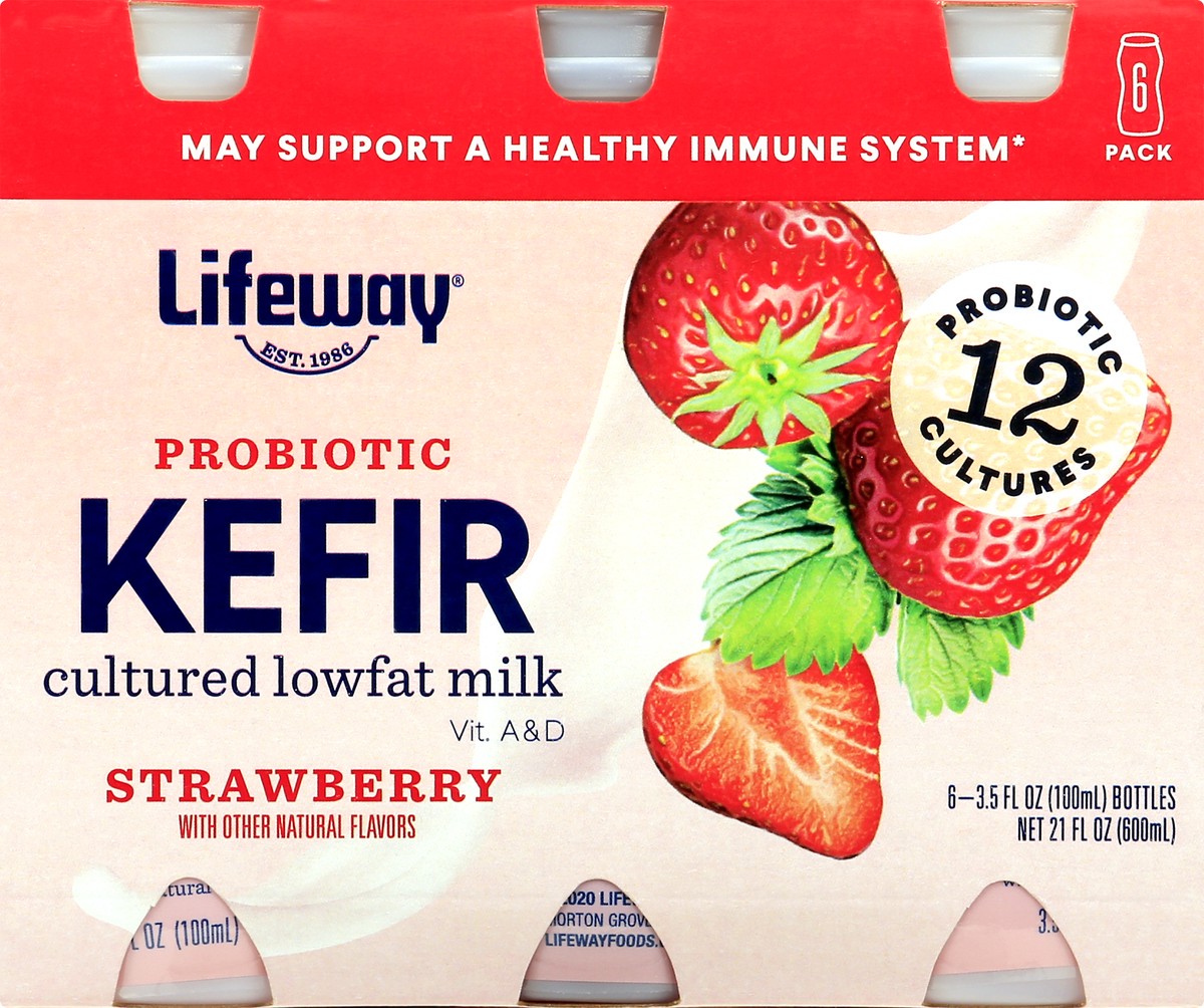 slide 2 of 10, Lifeway Kefir, Strawberry, 6Pk, 3.5 fl oz