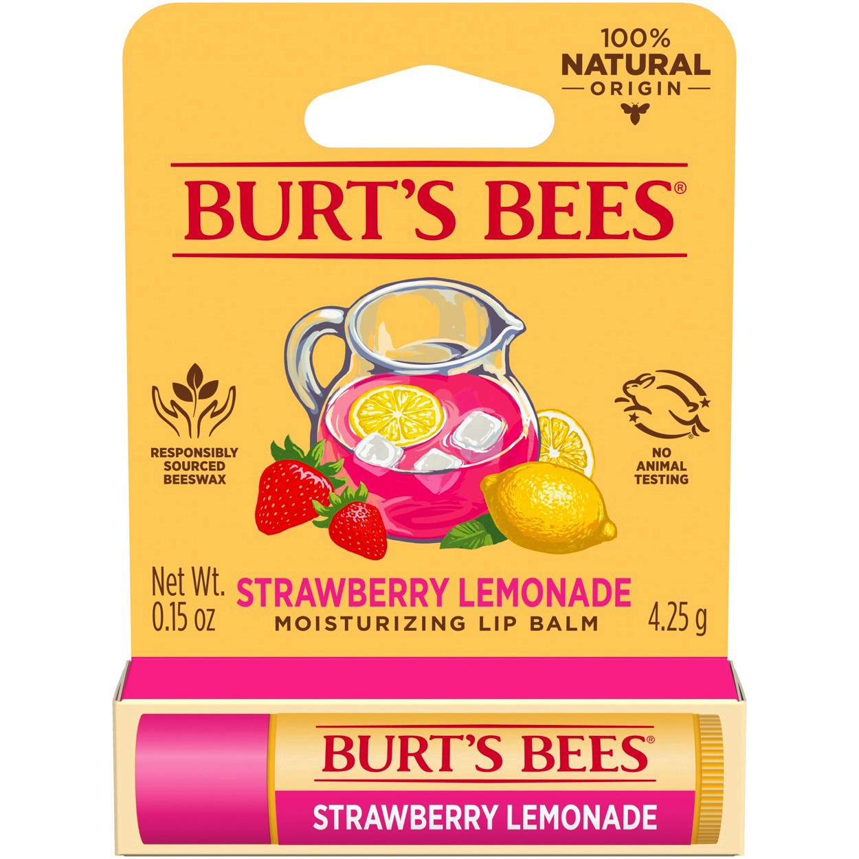 Burt's Bees Strawberry Lemonade Lip Balm - 0.15oz : Target
