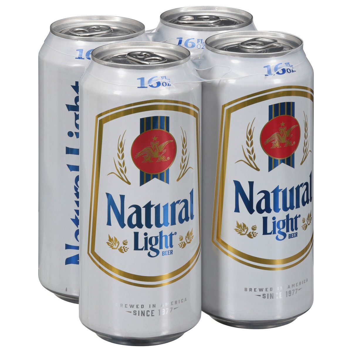 slide 2 of 9, Natural Light Beer 4 - 16 fl oz Cans, 4 ct