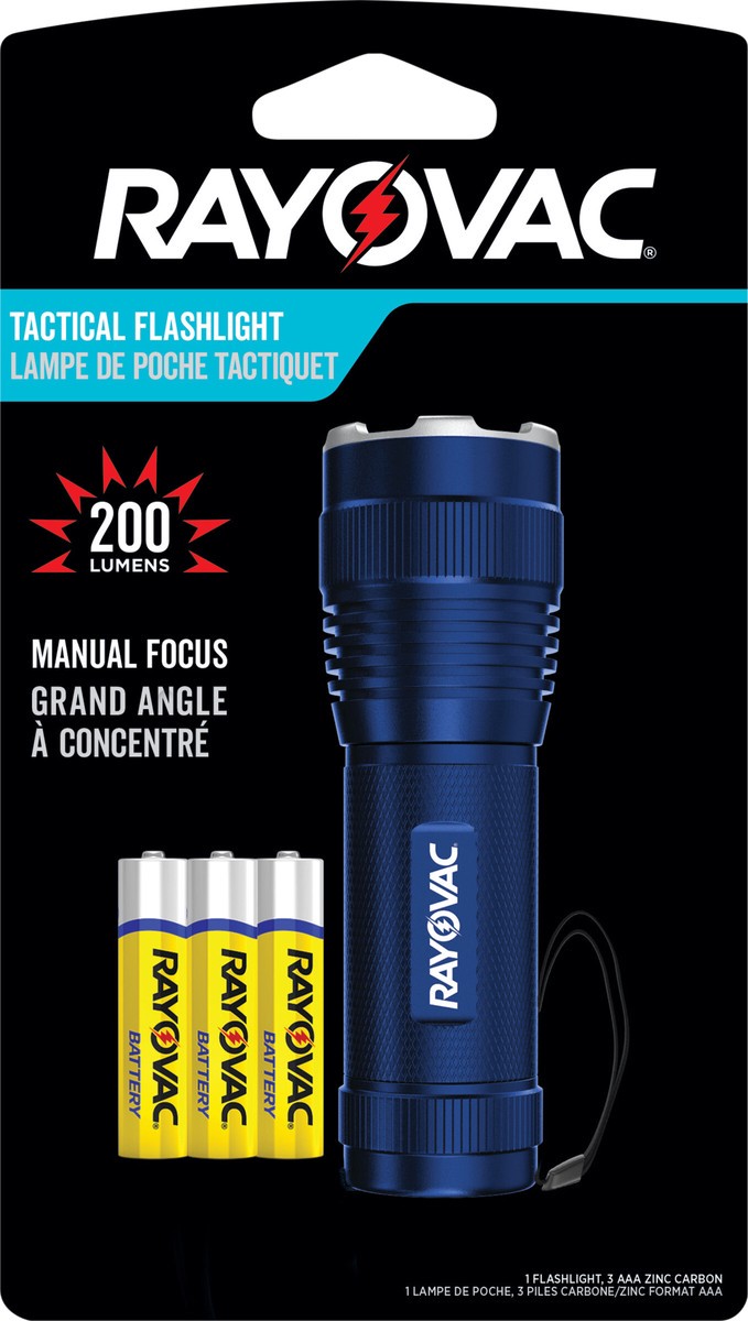 slide 2 of 3, Rayovac 200 Lumens Tactical Flashlight 1 ea, 1 ct