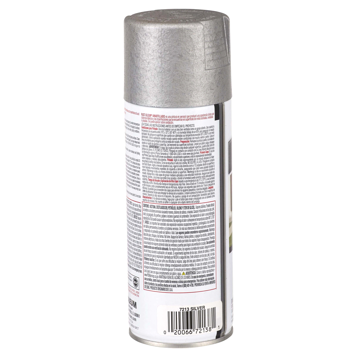 slide 9 of 9, Rust-Oleum Stops Rust Protective Hammered Metal Finish Spray Paint 7213830, Silver, 12 oz