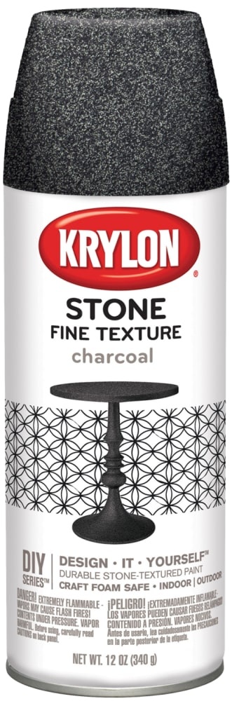 slide 1 of 1, Krylon Stone Fine Texture Spray Finish - Charcoal - 12 Ounce, 12 oz