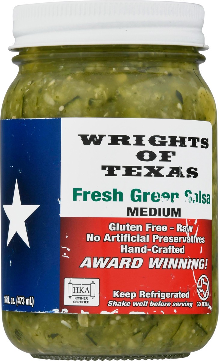 slide 12 of 14, Wrights of Texas Medium Fresh Green Salsa 16 fl oz, 16 fl oz