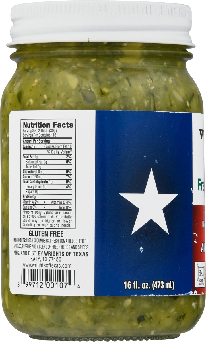 slide 5 of 14, Wrights of Texas Medium Fresh Green Salsa 16 fl oz, 16 fl oz