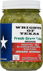 Wrights of Texas Medium Fresh Green Salsa 16 fl oz