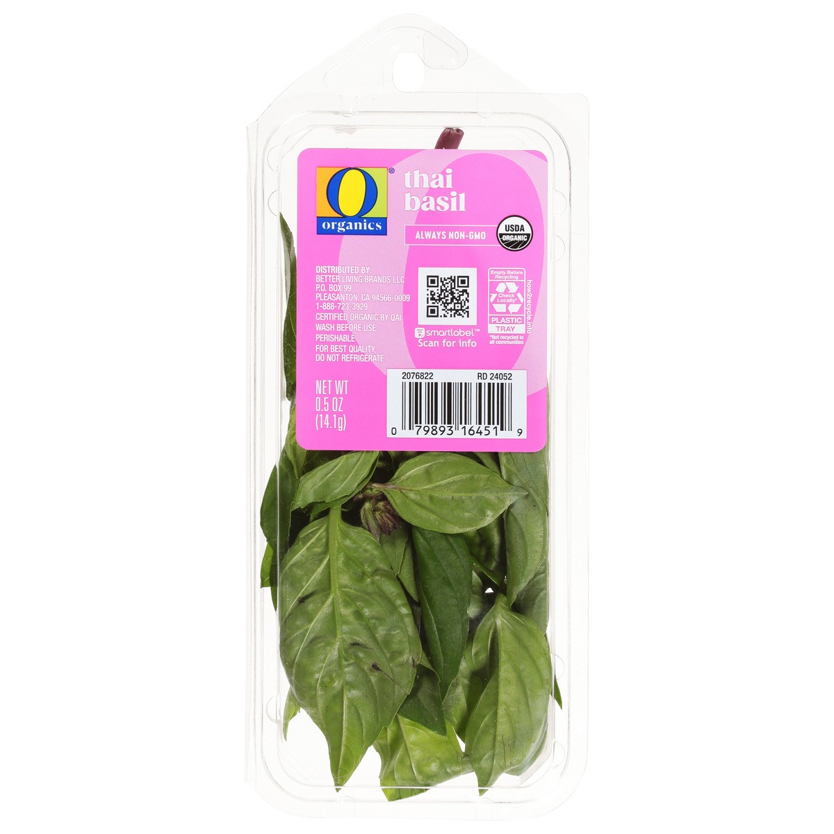 slide 1 of 4, O Organics Thai Basil Fresh 0.5 Ounce - .5 Oz, 0.5 oz
