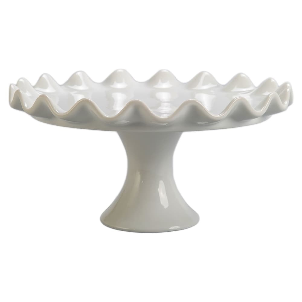 slide 1 of 1, Holiday Home Ruffle Cake Stand - White, 11.75 in