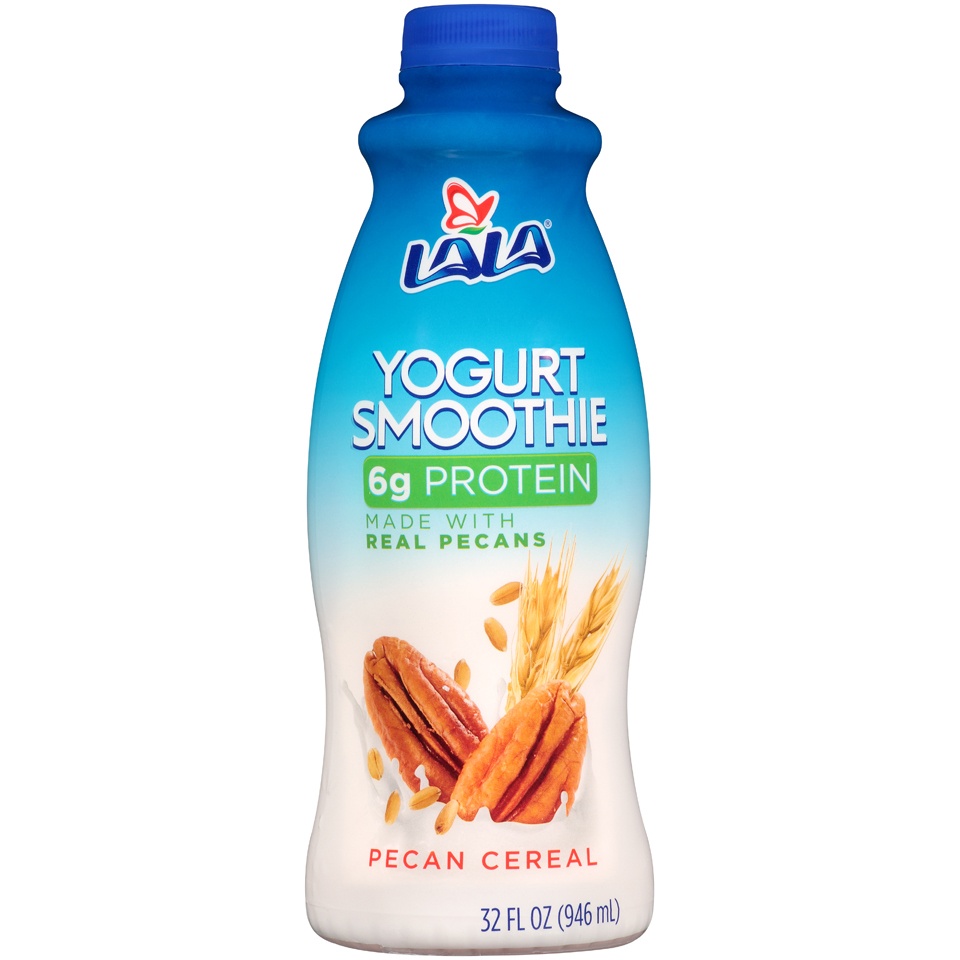 slide 1 of 1, LALA Pecan Cereal Probiotic Yogurt Smoothie, 32 fl oz