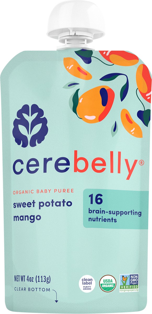 slide 2 of 3, Cerebelly Sweet Potato Mango Baby Puree, 4 oz