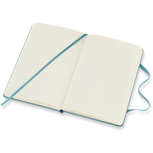 slide 3 of 5, Moleskine Classic Hard Cover Notebook, 3-1/2" X 5-1/2", Ruled, 192 Pages (96 Sheets), Reef Blue, 5.5 in
