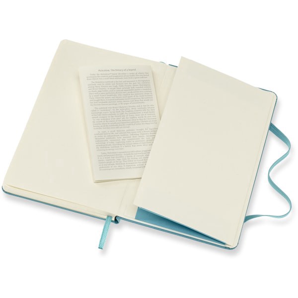 slide 2 of 5, Moleskine Classic Hard Cover Notebook, 3-1/2" X 5-1/2", Ruled, 192 Pages (96 Sheets), Reef Blue, 5.5 in