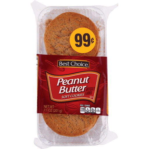 slide 1 of 1, Best Choice Peanut Butter Soft Cookies, 7.1 oz