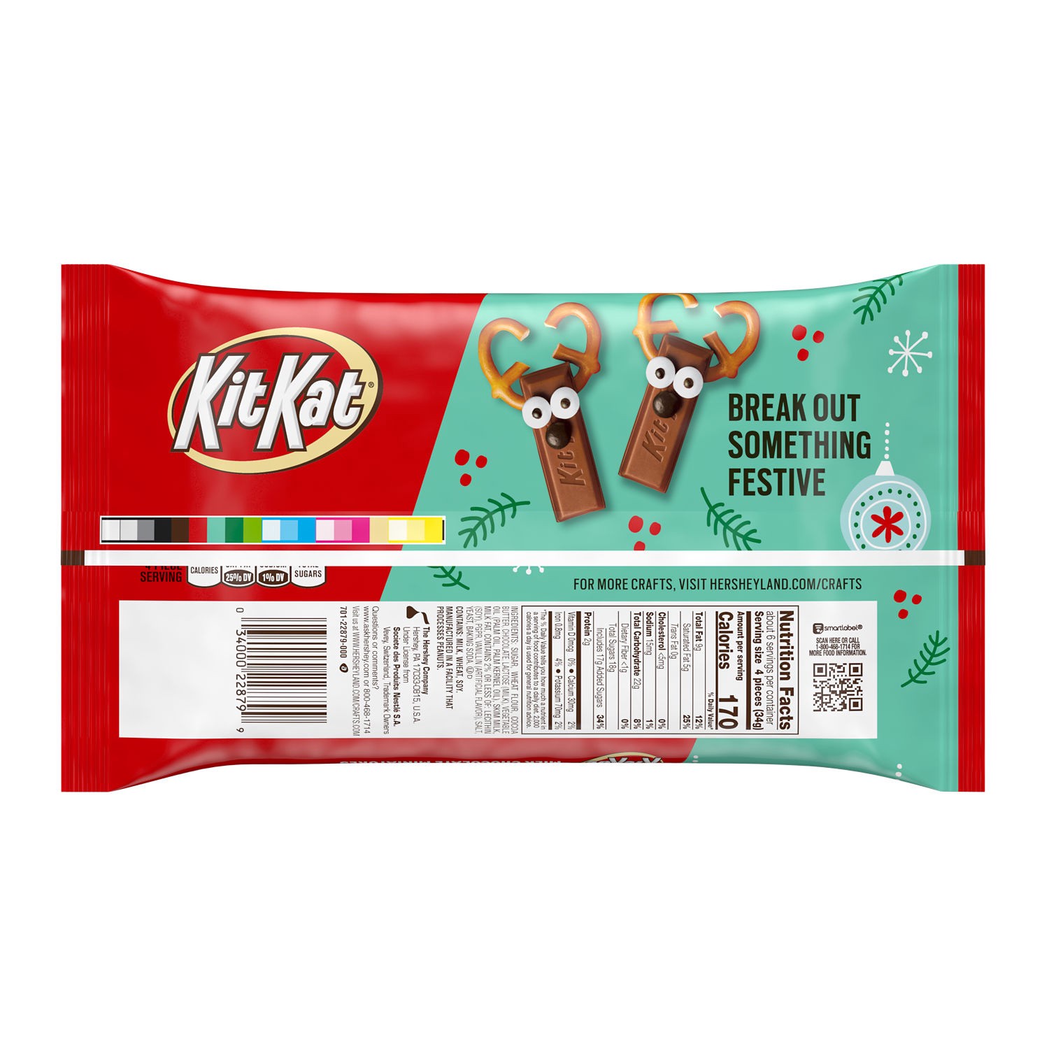 slide 3 of 5, KIT KAT Miniatures Milk Chocolate Wafer Candy Bars, Holiday, 7.5 Oz Bag, 7.5 oz