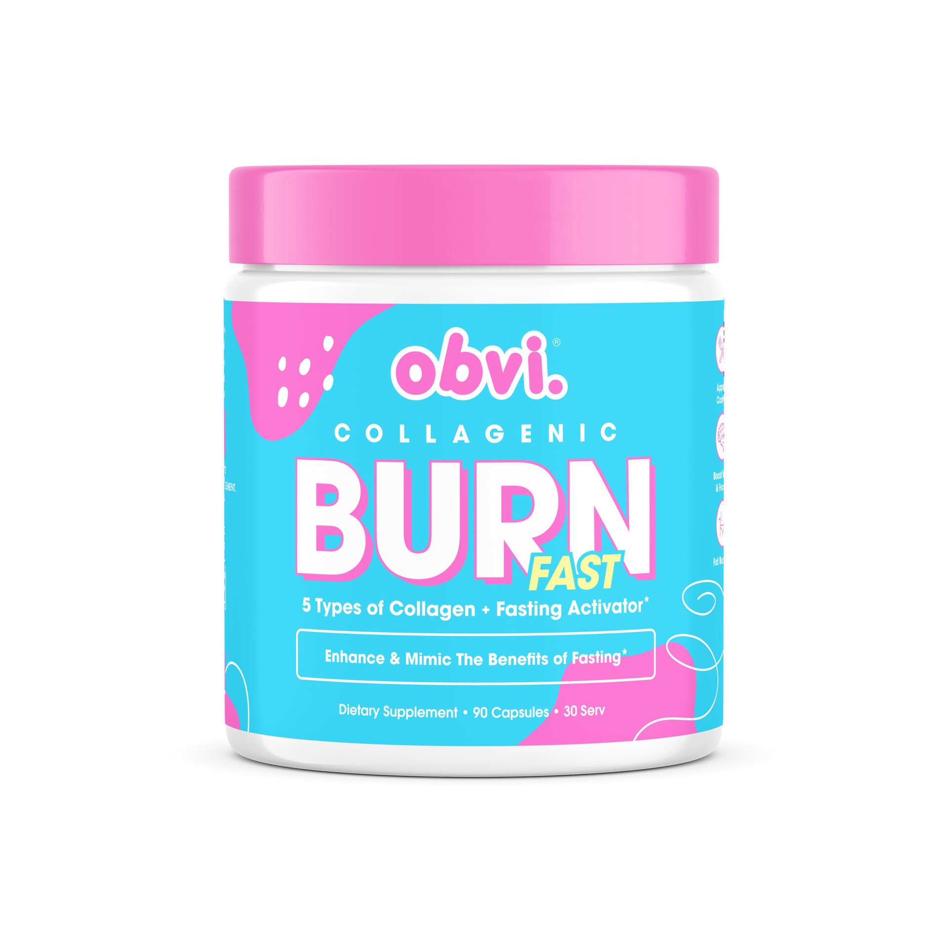 slide 1 of 1, Obvi Collagenic Burn Fast, 90 ct