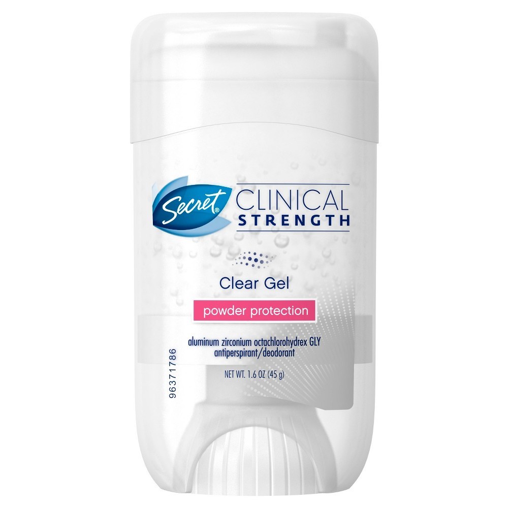 slide 6 of 7, Secret Clinical Strength Powder Protection Clear Gel Antiperspirant/Deodorant 1.6 oz, 1.6 oz