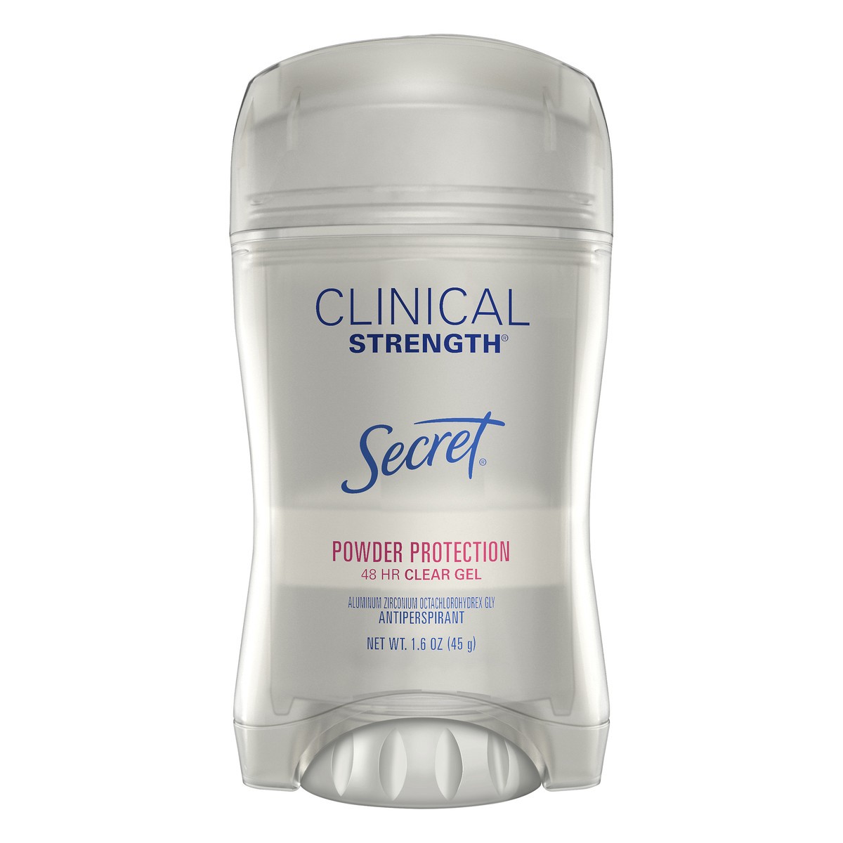 slide 1 of 7, Secret Clinical Strength Powder Protection Clear Gel Antiperspirant/Deodorant 1.6 oz, 1.6 oz