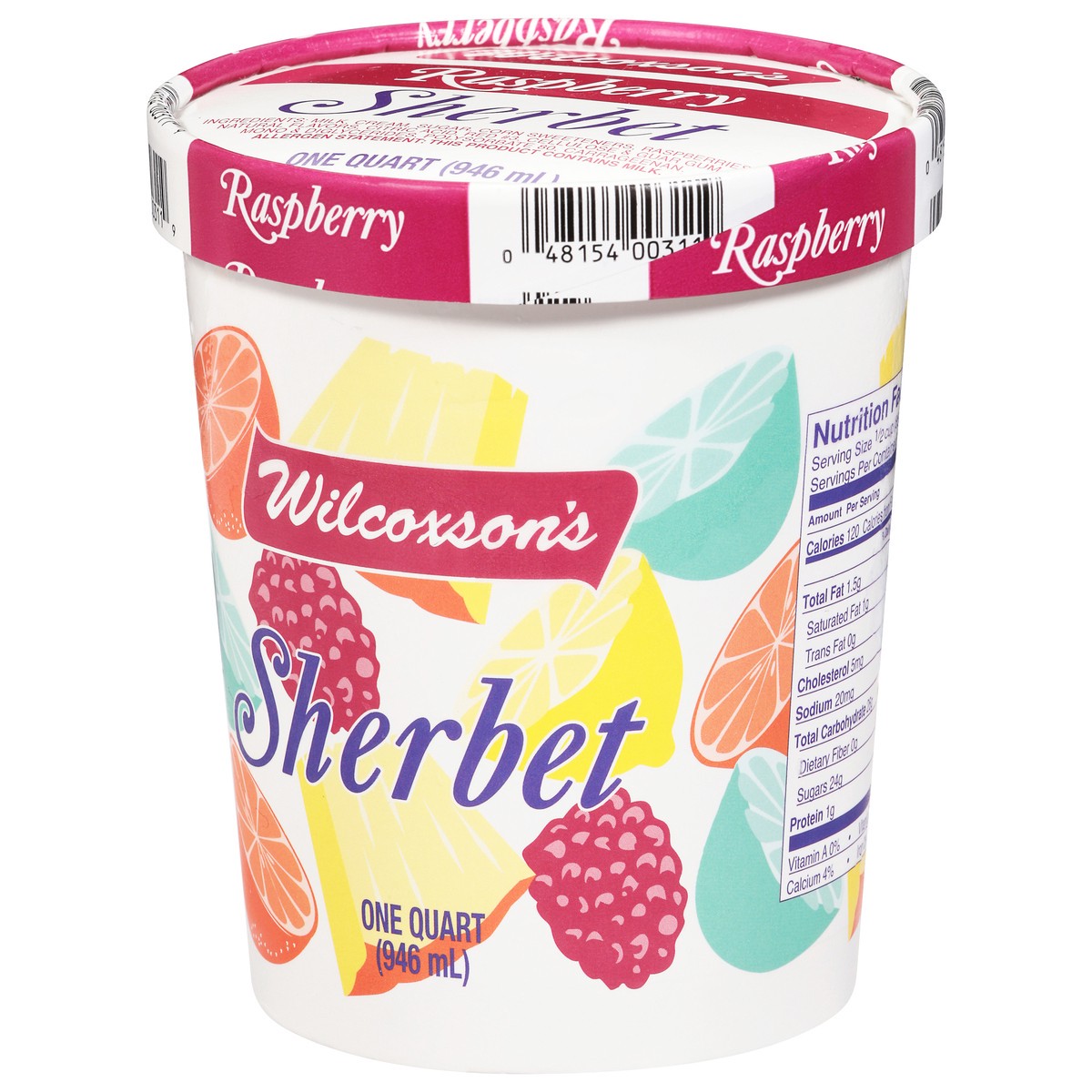 slide 7 of 14, Wilcoxson's Raspberry Sherbet 1 qt, 1 qt