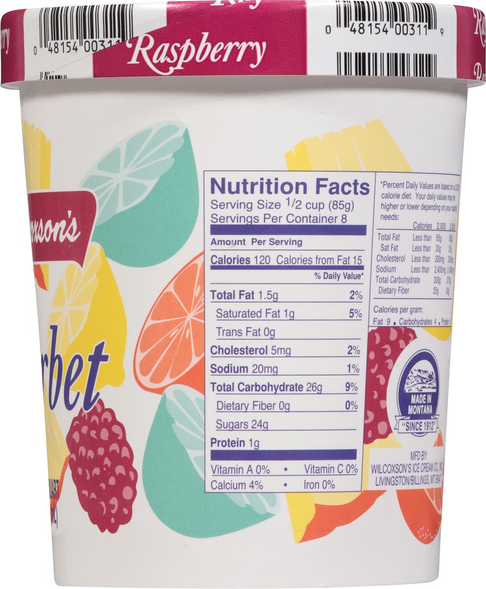 slide 14 of 14, Wilcoxson's Raspberry Sherbet 1 qt, 1 qt