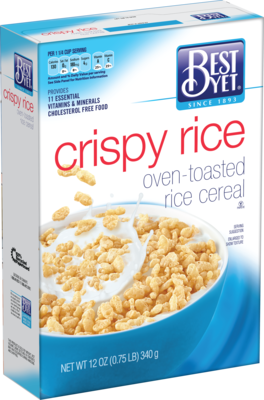 slide 1 of 4, Best Yet Crispy Rice Cereal, 12 oz