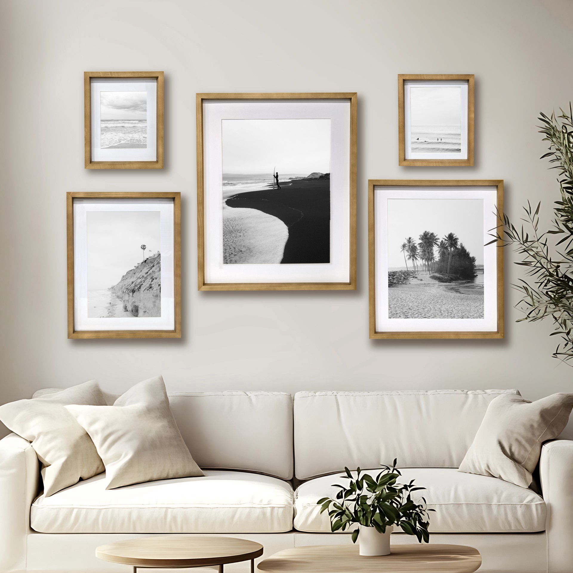 slide 3 of 6, Home Natural Walnut Stain Wood Frame With Mat By Studio Decor, 8 in x 10 in mat