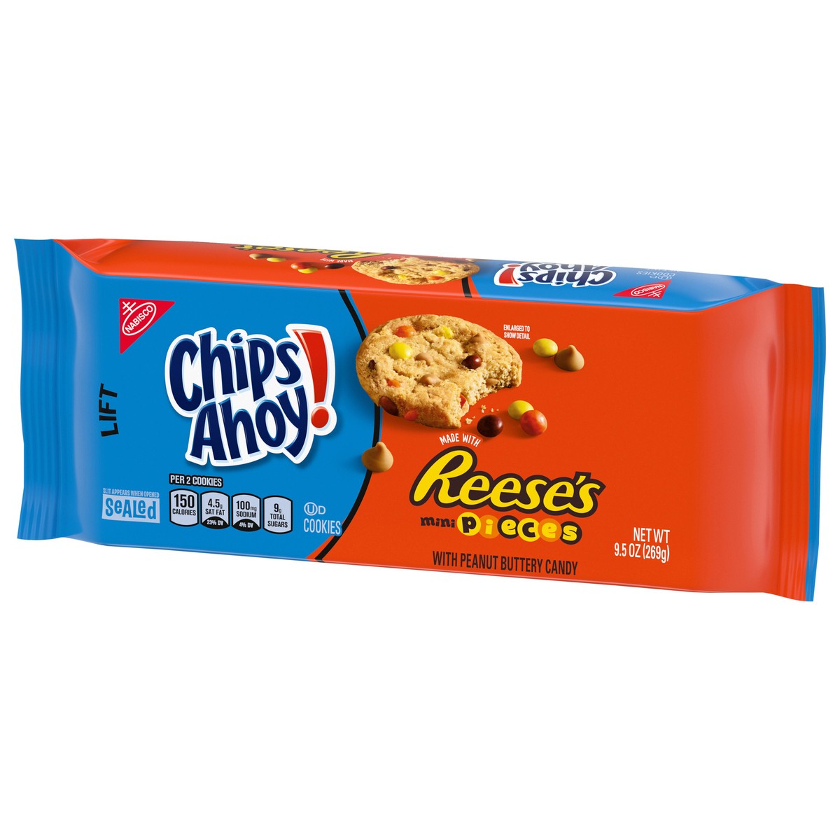 slide 12 of 15, CHIPS AHOY! Reese''s Mini Pieces Chocolate Chip Cookies, 9.5 oz, 13 oz