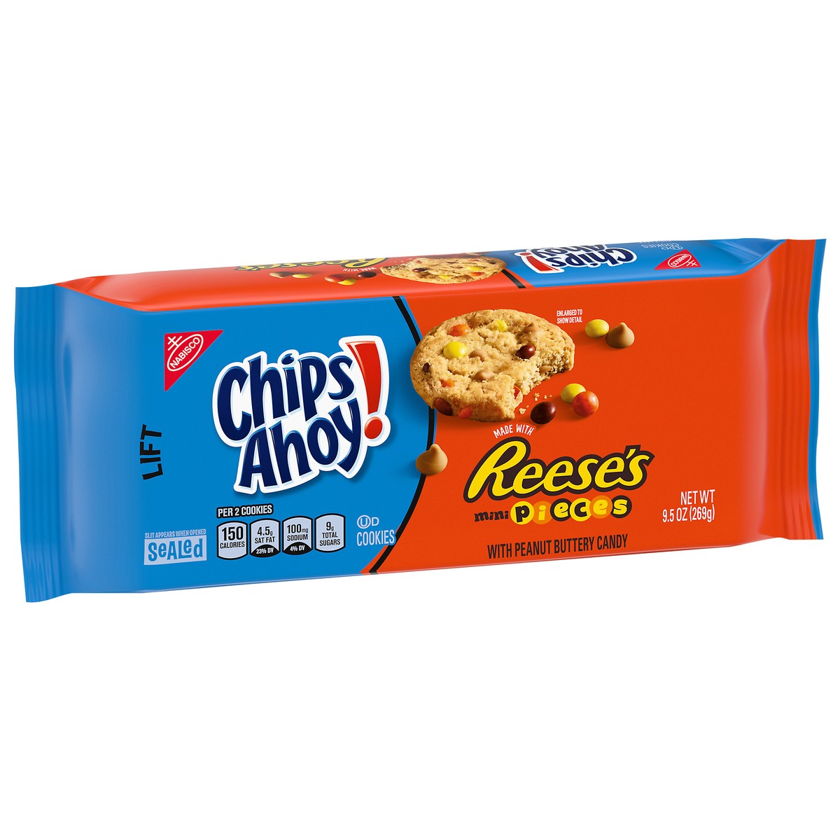 slide 15 of 15, CHIPS AHOY! Reese''s Mini Pieces Chocolate Chip Cookies, 9.5 oz, 13 oz