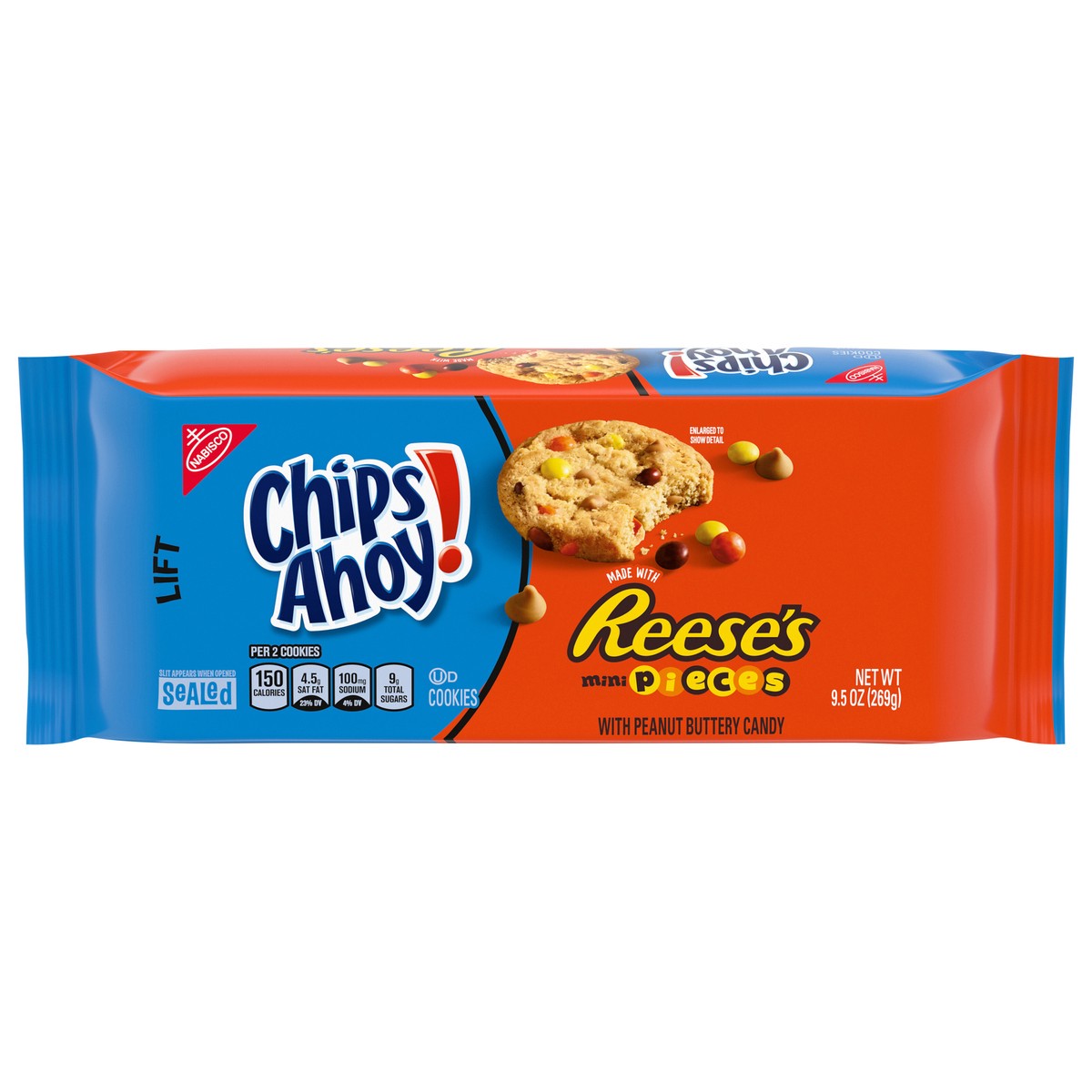 slide 7 of 15, CHIPS AHOY! Reese''s Mini Pieces Chocolate Chip Cookies, 9.5 oz, 13 oz