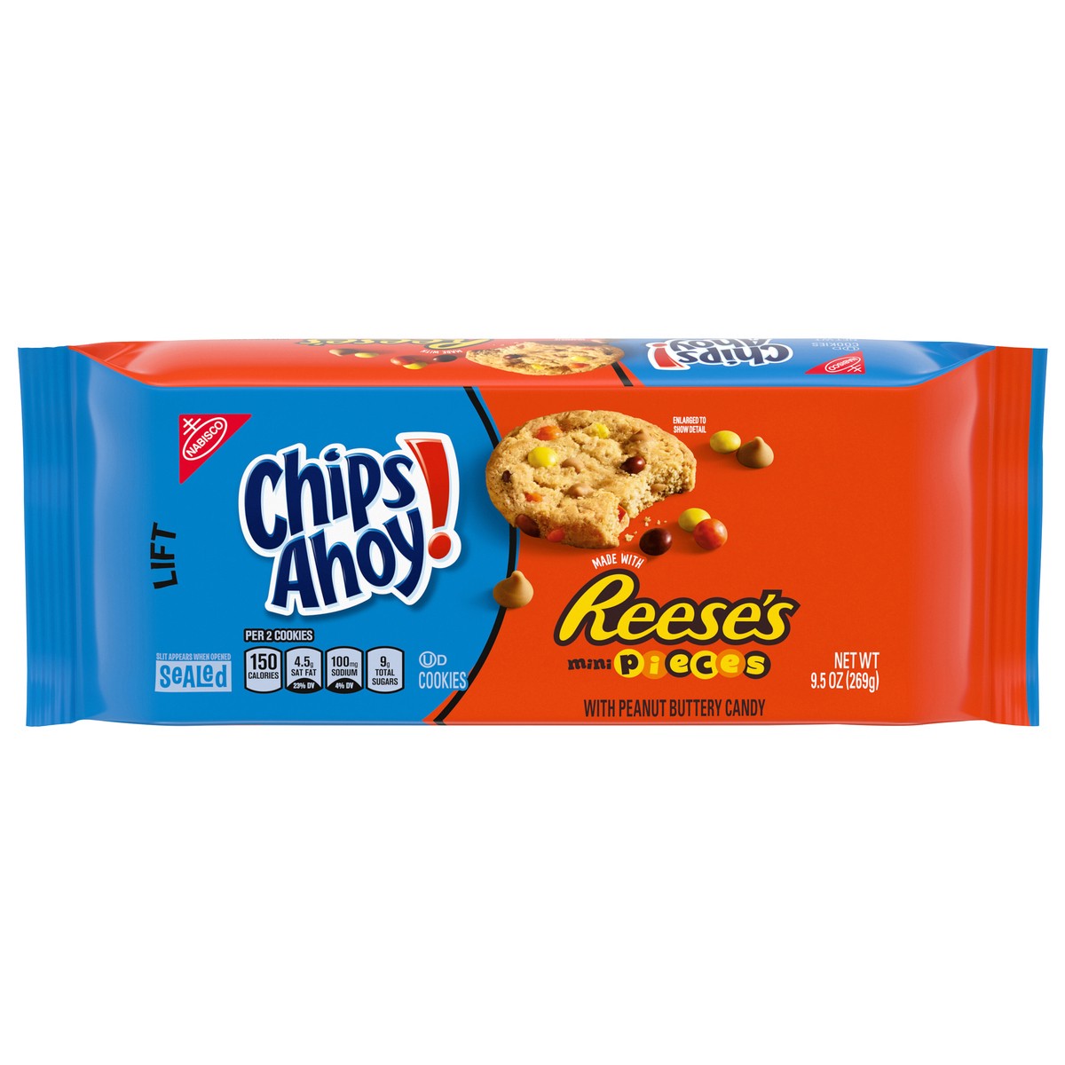 slide 1 of 15, CHIPS AHOY! Reese’s Mini Pieces Chocolate Chip Cookies, 9.5 oz, 9.5 oz