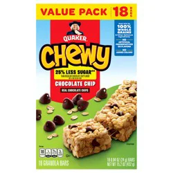 Quaker Granola Bars, Chocolate Chip, Value Pack