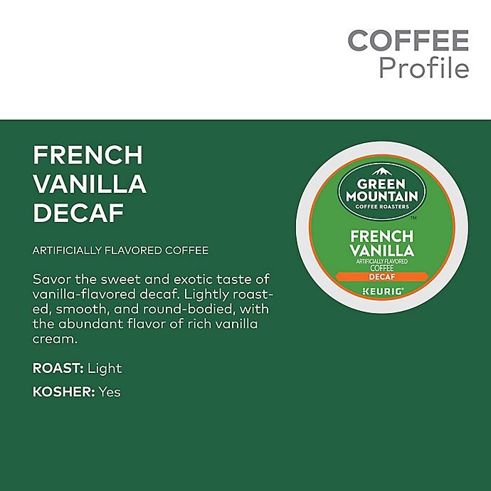 slide 8 of 9, Green Mountain Coffee Decaf French Vanilla Coffee Keurig K-Cup Pods, 18 ct