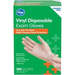 Kroger Powder-Free Vinyl Disposable Exam Gloves