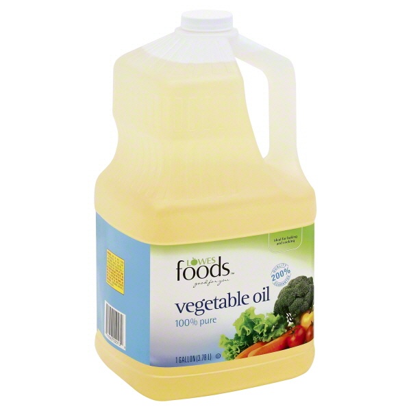 slide 1 of 1, Lowes Foods Vegetable Oil 100% Pure, 128 oz