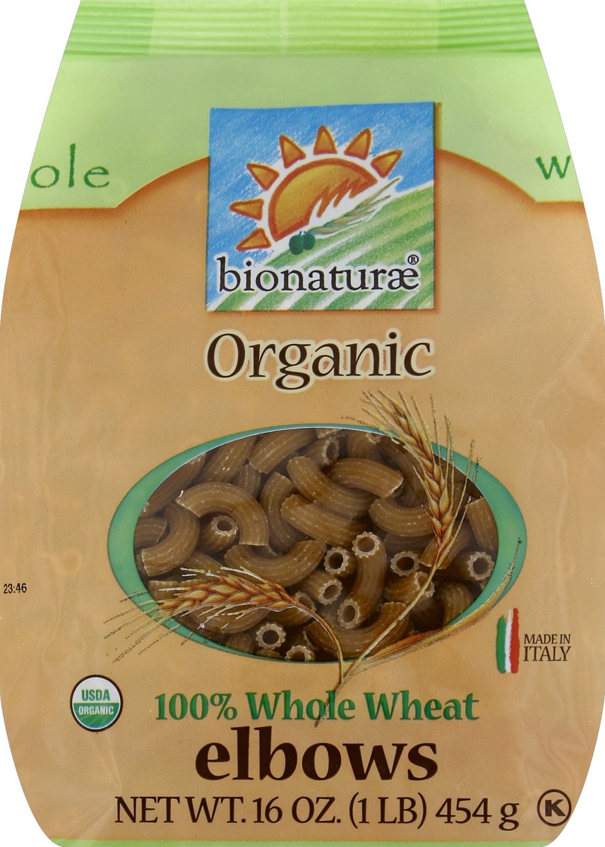 slide 5 of 5, bionaturae Organic 100% Whole Wheat Elbows, 16 oz