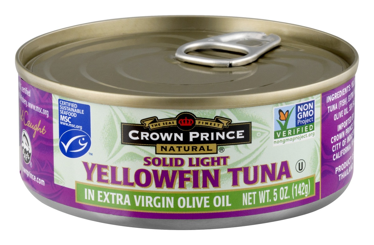 slide 1 of 1, Crown Prince Yellow Fin Tuna in Olive Oil, 5 oz
