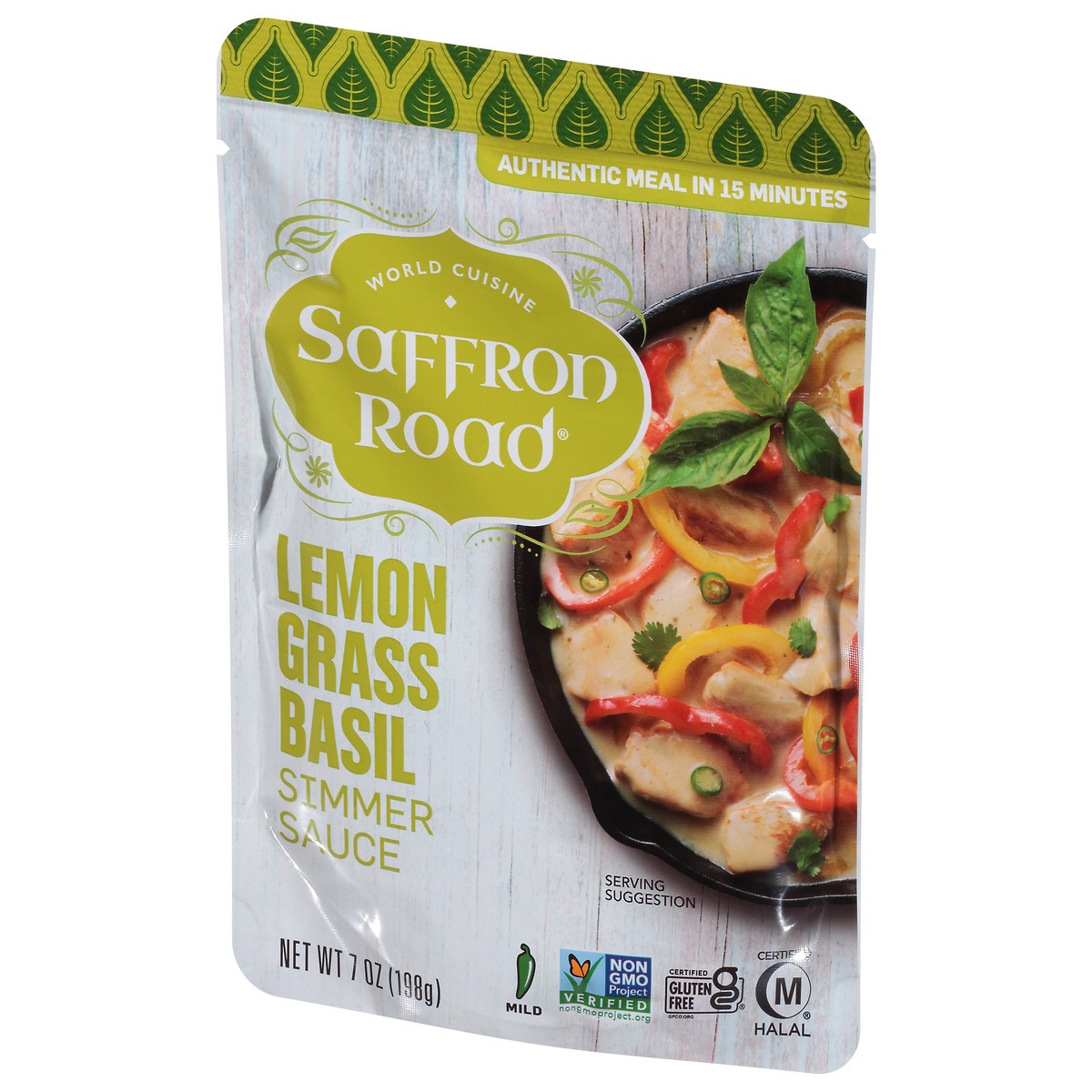 slide 4 of 9, Saffron Road Lemongrass Basil Simmer Sauce, 7 fl oz