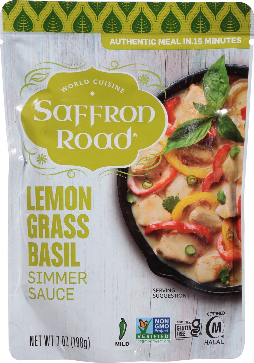 slide 7 of 9, Saffron Road Lemongrass Basil Simmer Sauce, 7 fl oz