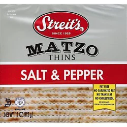 Streit's Streits Salt And Pepper Matzo Thins - 11 Oz