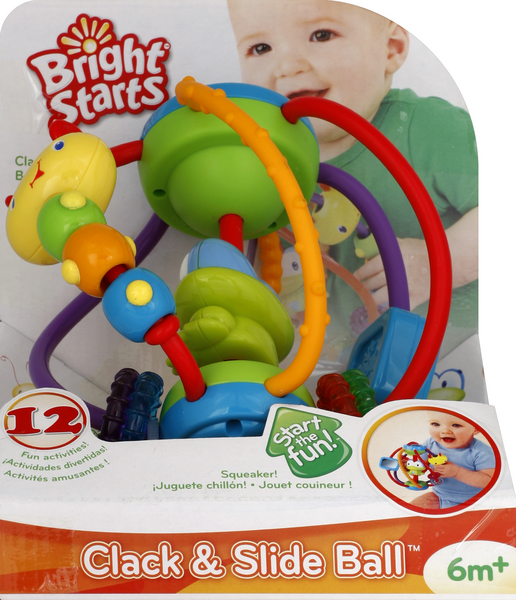 slide 1 of 1, Bright Starts Clack & Slide Activity Ball Toy, 1 ct