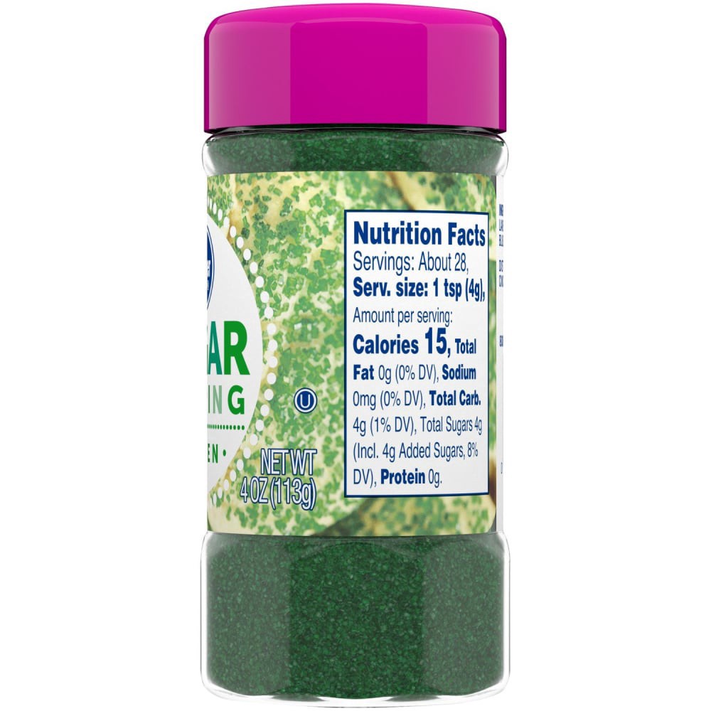 slide 2 of 3, Kroger Green Sugar Dessert Toppings, 4 oz