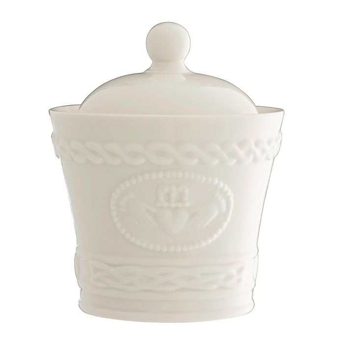 slide 1 of 1, Belleek Claddagh Covered Sugar Bowl, 1 ct