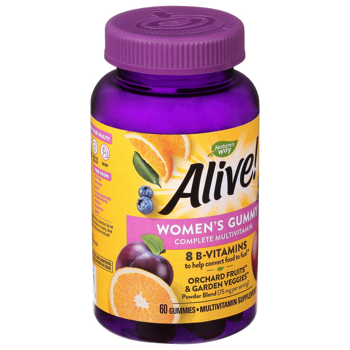 slide 2 of 10, Alive! Women's Bones/Skin/Nails Vitamin Dietary Supplement Gummies, 60 ct