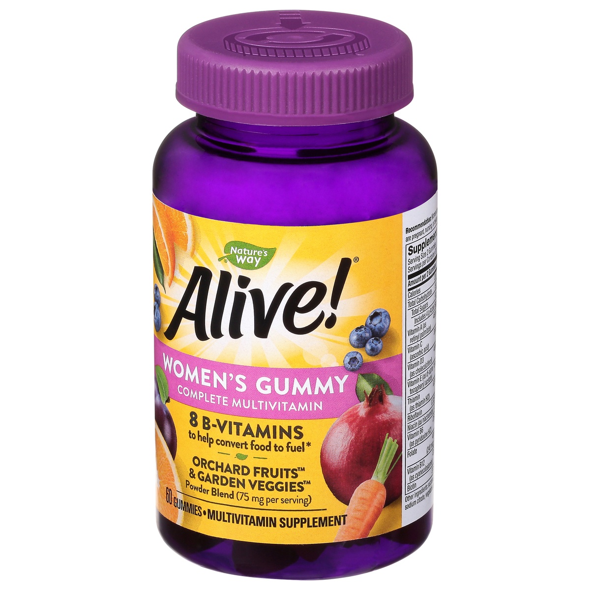slide 3 of 10, Alive! Women's Bones/Skin/Nails Vitamin Dietary Supplement Gummies, 60 ct