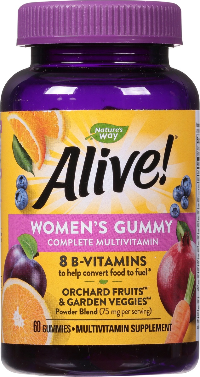 slide 8 of 10, Alive! Women's Bones/Skin/Nails Vitamin Dietary Supplement Gummies, 60 ct