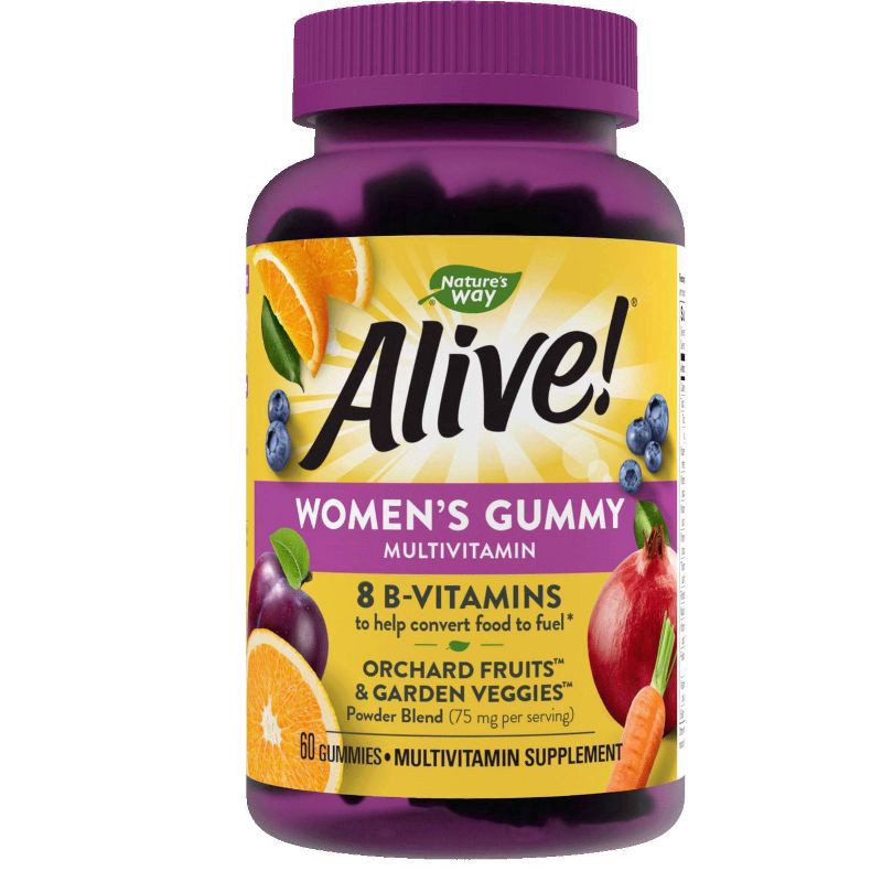 slide 1 of 4, Nature's Way Alive! Women's Gummy Vitamins - Fruit Flavors - 60ct, 60 ct