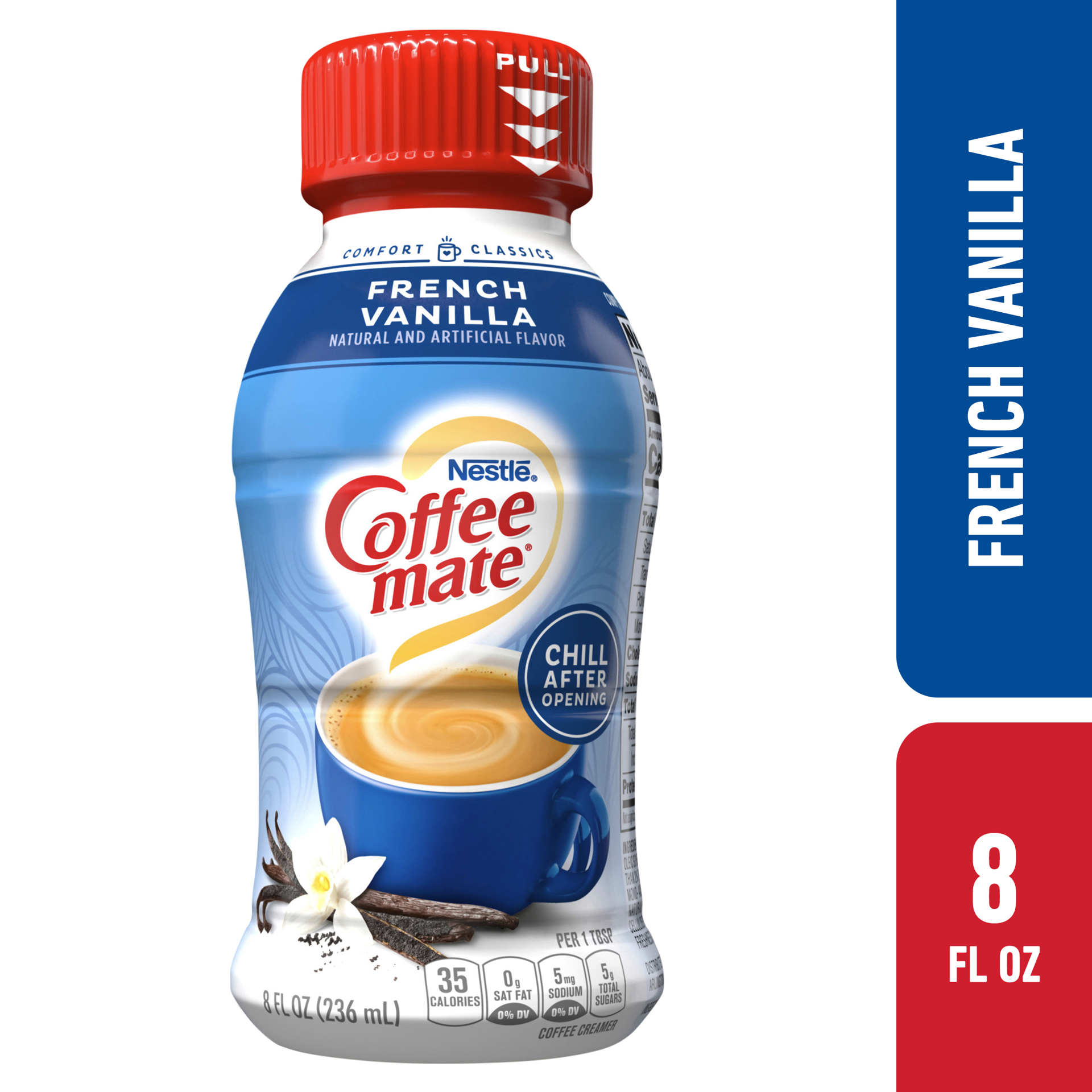 slide 1 of 2, Coffee mate French Vanilla Liquid Coffee Creamer, 8 fl oz