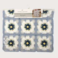 Room & Retreat Oneta Floral Runner, Blue, 14 In X 70 In