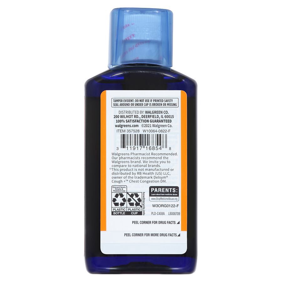 slide 4 of 5, Walgreens Cherry Cough & Chest Congestion Dm, 6 fl oz