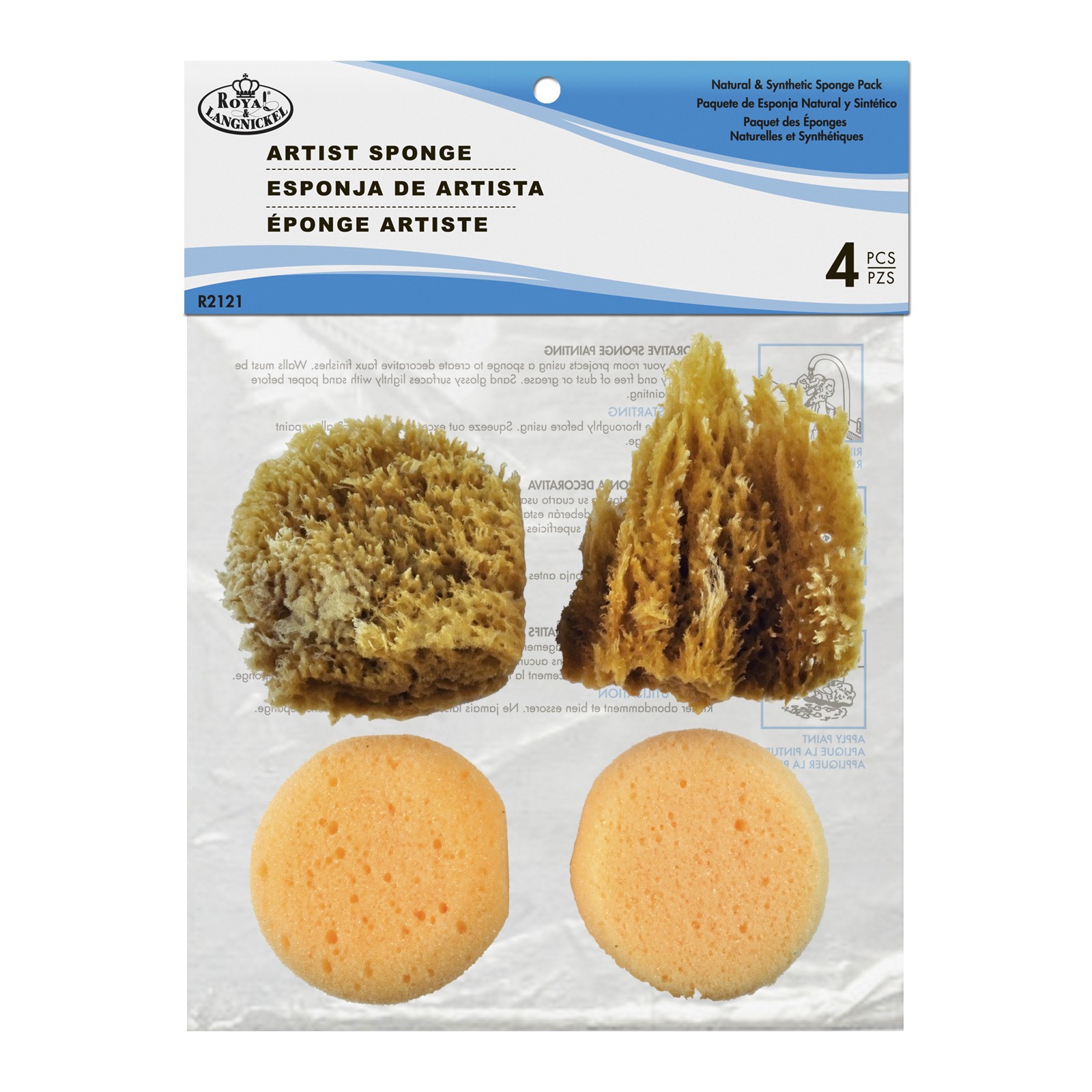 slide 2 of 3, Royal & Langnickel Natural & Synth Sponge Pack, 1 ct