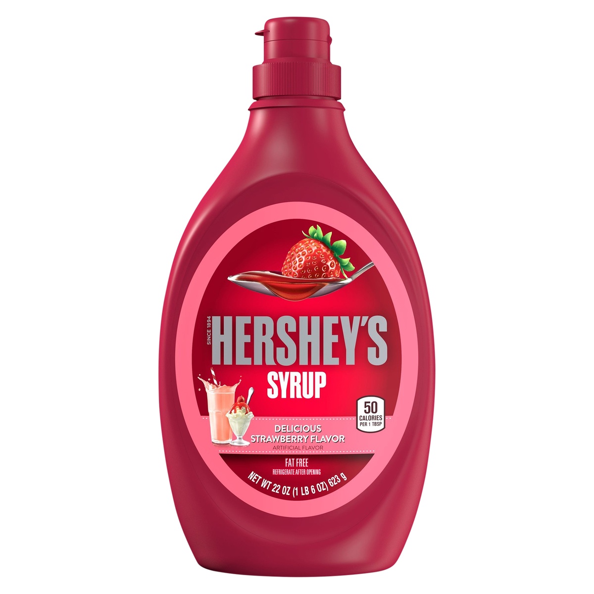 slide 1 of 2, Hershey's Strawberry Syrup, 22 oz