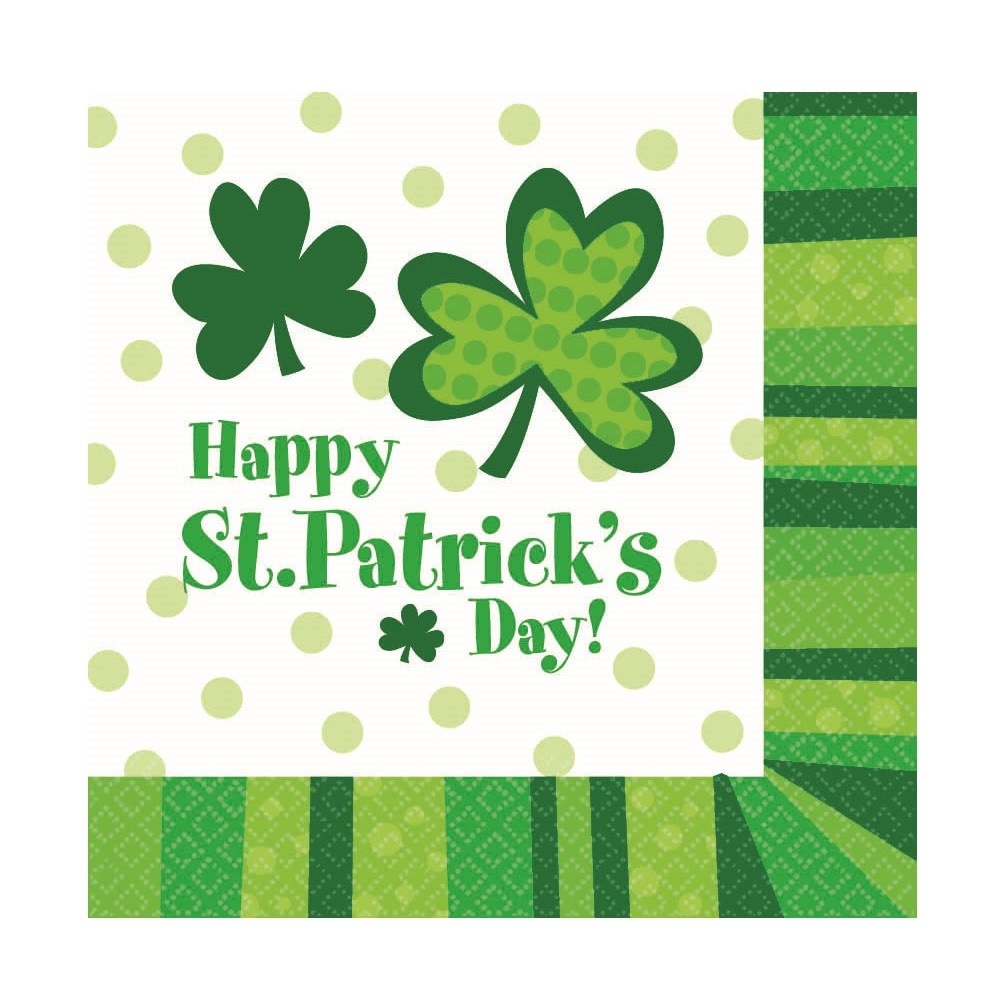 slide 1 of 1, Ampro St Patrick's Day Cheer Beverage Napkins, 16 ct